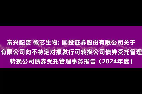 富兴配资 微芯生物: 国投证券股份有限公司关于深圳微芯生物科技股份有限公司向不特定对象发行可转换公司债券受托管理事务报告（2024年度）
